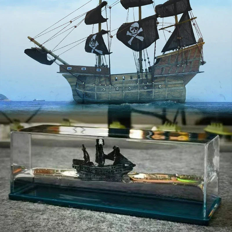 BARCO INSUMERGIBLE «PERLA NEGRA» PIRATAS DEL CARIBE.  ACRILICO DECORATIVO✨🥰 🎉🛍️😍