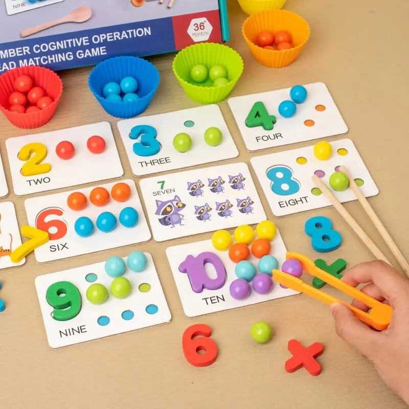 ⭐Rompecabezas de emparejamiento cognitivo Digital Montessori para bebés⭐🛍️🥰