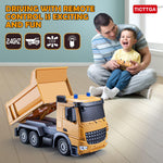 Camión de juguete con control remoto para niños, vehículo de construcción a escala 1:18