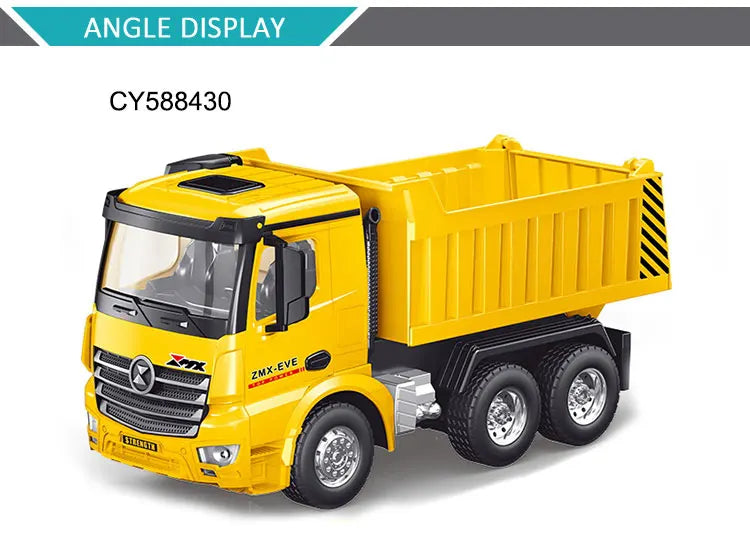 Camión de juguete con control remoto para niños, vehículo de construcción a escala 1:18